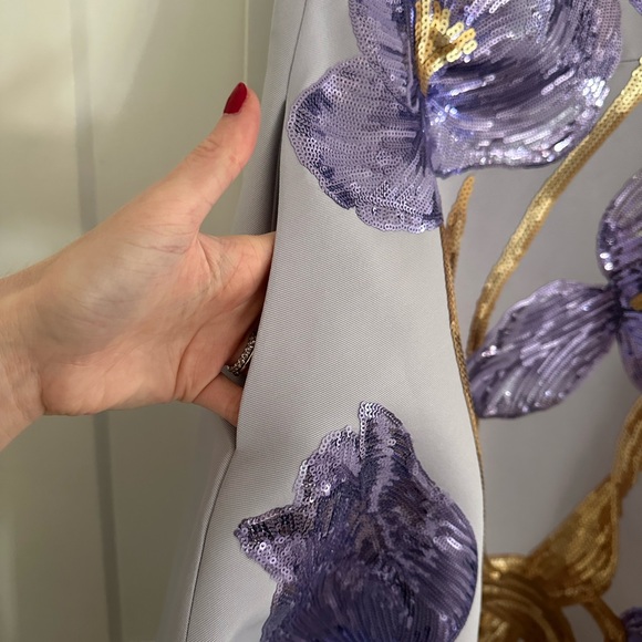 Amsale Sequin Floral Cocktail Dress - Picture 6 of 10